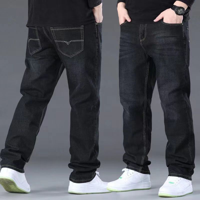 Quần Jeans Dài Ống Đứng Co Giãn Thời Trang Mùa Hè Cho Nam