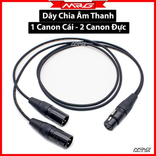 Dây 1 đầu canon cái ra 2 đầu canon đực, dài 0.5m-1m-2m-3m-5m, dây chia tín hiệu âm thanh jack canon xlr.