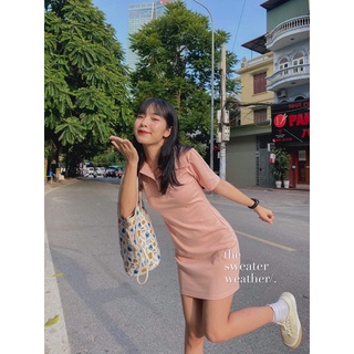 Váy thun ôm polo chất zip đẹp ( Ảnh thật )