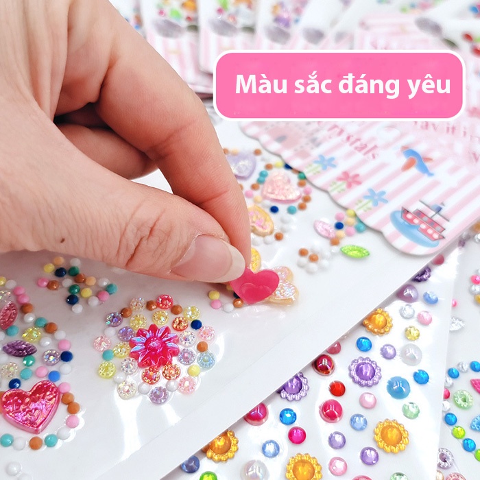 Hạt dán pha lê cho bé trang trí sáng tạo