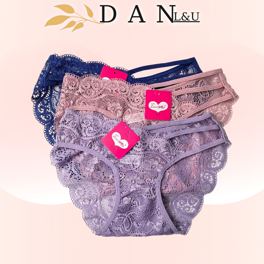 Quần Lót Ren Siêu Mềm Mịn Dây Chéo Sexy Quyến Rũ DAN L&amp;U 602