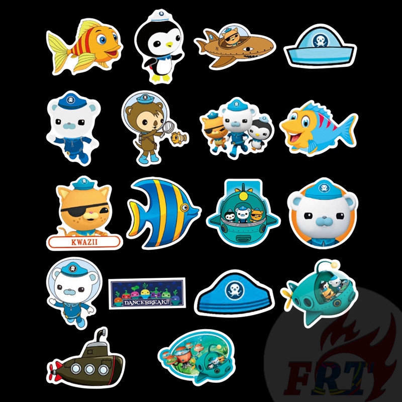 ❉ The Octonauts Giấy và decal dán tường ❉ 50Pcs/Set Cartoon Fashion DIY Mixed Decals Doodle Stickers