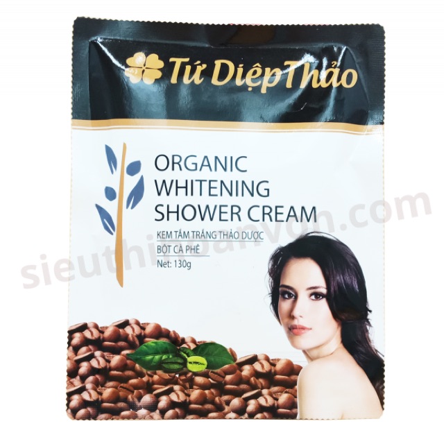 Kem tắm trắng cafe (gói 130g) Tứ Diệp Thảo
