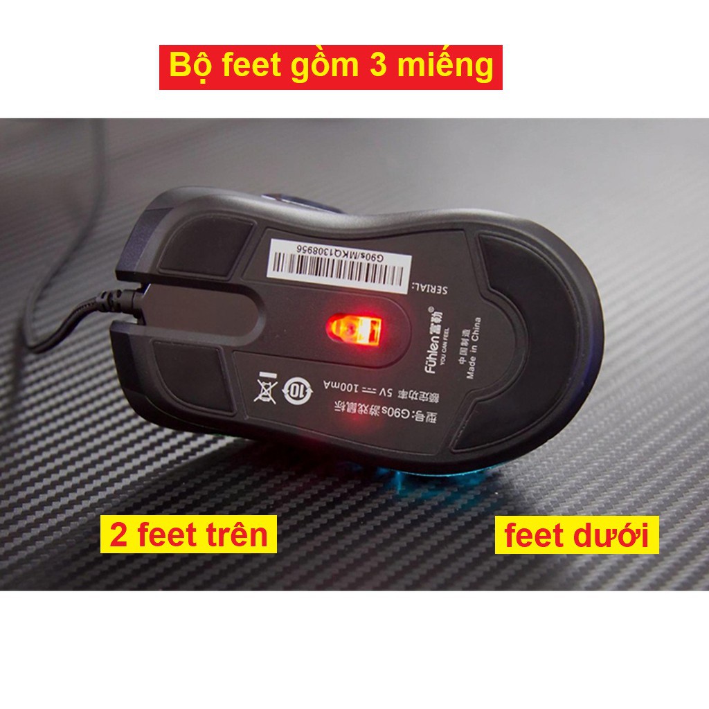 Feet chuột Fuhlen G90 - Miếng dán đế chuột Fuhlen G90s, G90 Pro, G90 Evo