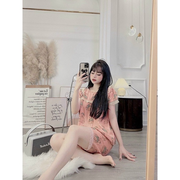 Đồ bộ tay dài tiểu thư đẹp- đồ bộ mặc nhà nữ chất đũi xốp