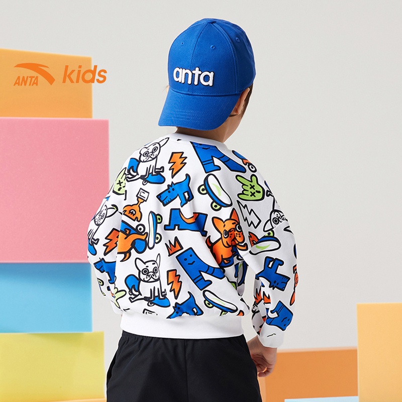 Áo nỉ thời trang bé trai thương hiệu Anta Kids 352139735-1