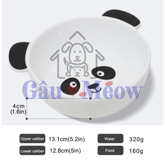 Chén bát ăn bằng sứ cho thú cưng chó con mèo thỏ nhiều kiểu dễ thương