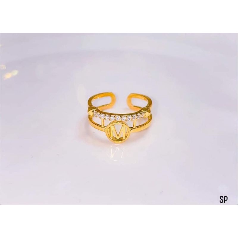 NHẪN CHỮ CÁI BẠC TA XI VÀNG