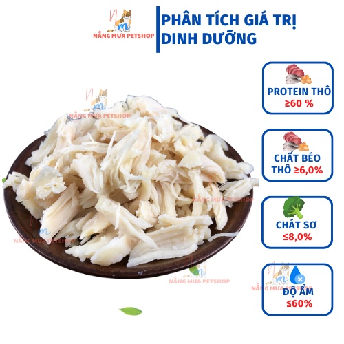 Ức gà ăn liền cho chó mèo, ức gà hấp, thức ăn cho chó mèo