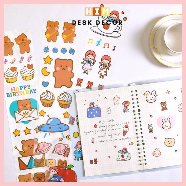 Sticker trang trí điện thoại, máy tính, sổ vở, kệ, hộp văn phòng phẩm kích thước 53*9cm
