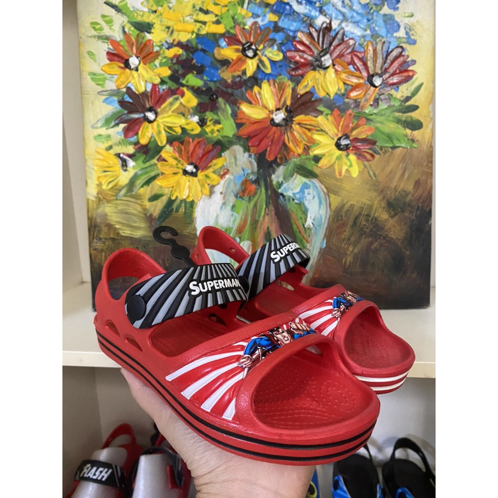 Sandal Superman Bé Trai Êm Nhẹ, Chống Trơn Trượt Tốt Phù Hợp Cho Bé Đi Chơi Đi Học Sz 30-33