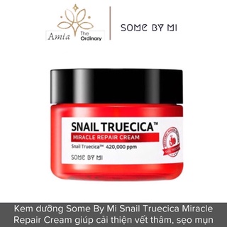 Kem some by mi snail truecica miracle repair cream - 60g kem some by mi aha bha pha