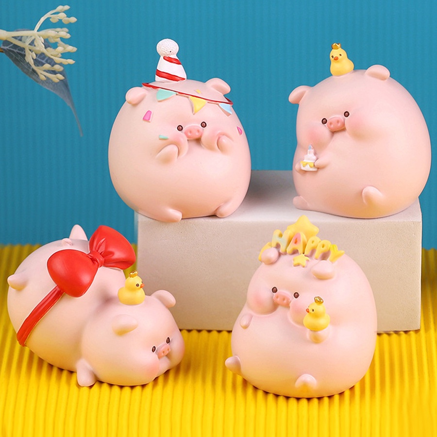 Mô Hình Chú Heo Ngộ Nghĩnh Đáng Yêu Dùng Trang Trí