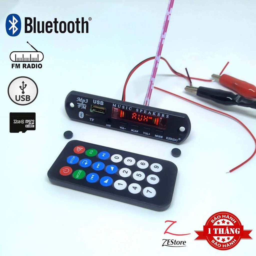 Bộ giải mã tín hiệu Bluetooth 5.0 không dây 5V 12V MP3 WMA USB TF FM AUX dành cho hệ thống radio ô tô | BigBuy360 - bigbuy360.vn