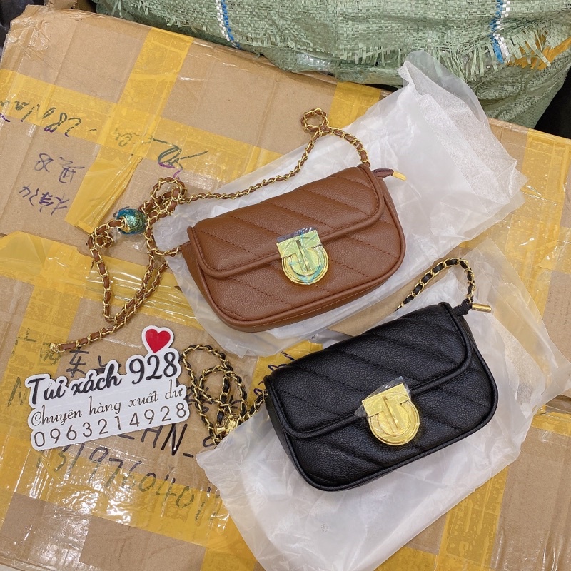 Túi Quảng Châu trần ô size 19cm