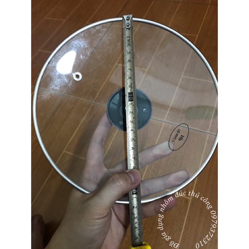 Nắp vung kính cường lực viền inox HP size 14.5cm~25.2cm