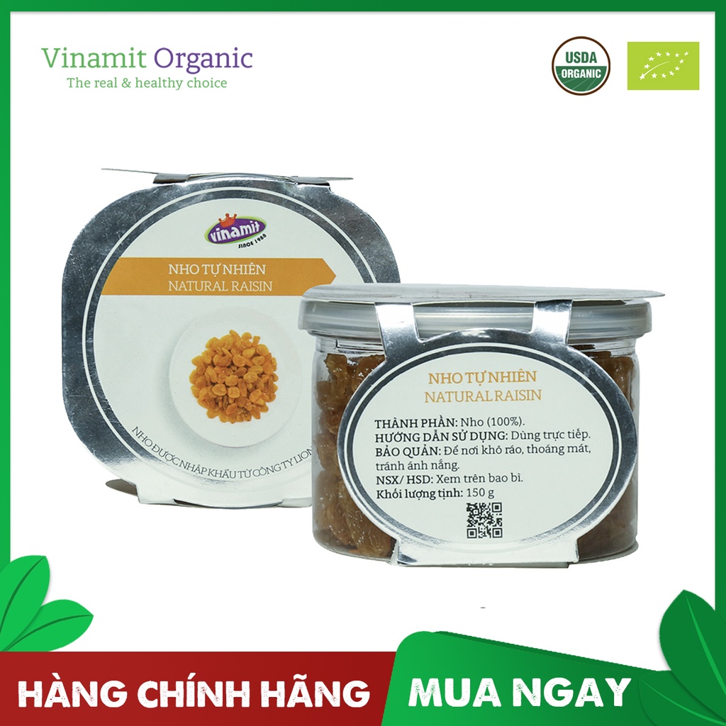 Nho Tự Nhiên VINAMIT 150g