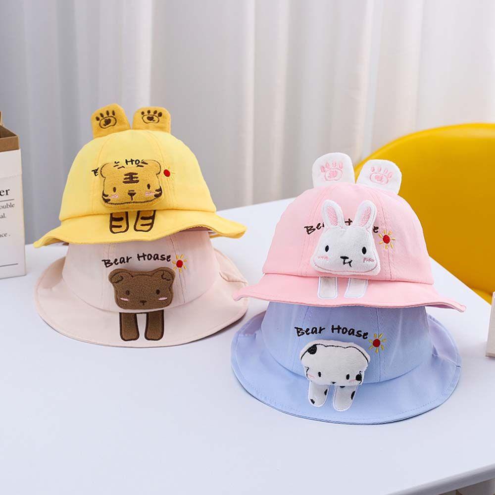 IVORY Mũ Tai Bèo Chống Nắng Thoáng Khí In Họa Tiết Hoạt Hình Dễ Thương Cho Bé