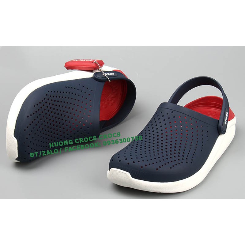 DÉP SỤC C.ROC.S. LITERIDE MÀU XANH ĐEN LÓT ĐỎ | BigBuy360 - bigbuy360.vn