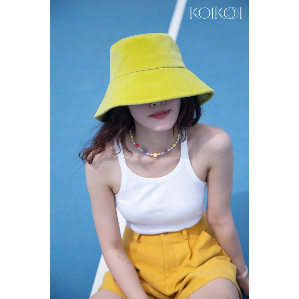 Nón Bucket Nhung Vành Rộng Lollipop Hat