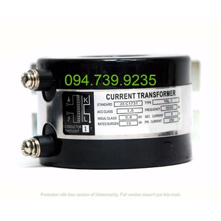 Biến dòng 250/5A - TI 250/5A - CT 250/5A - Cảm biến dòng TI 250/5A - Biến dòng Yasin 250/5A 1T - Biến dòng tròn 250/5A