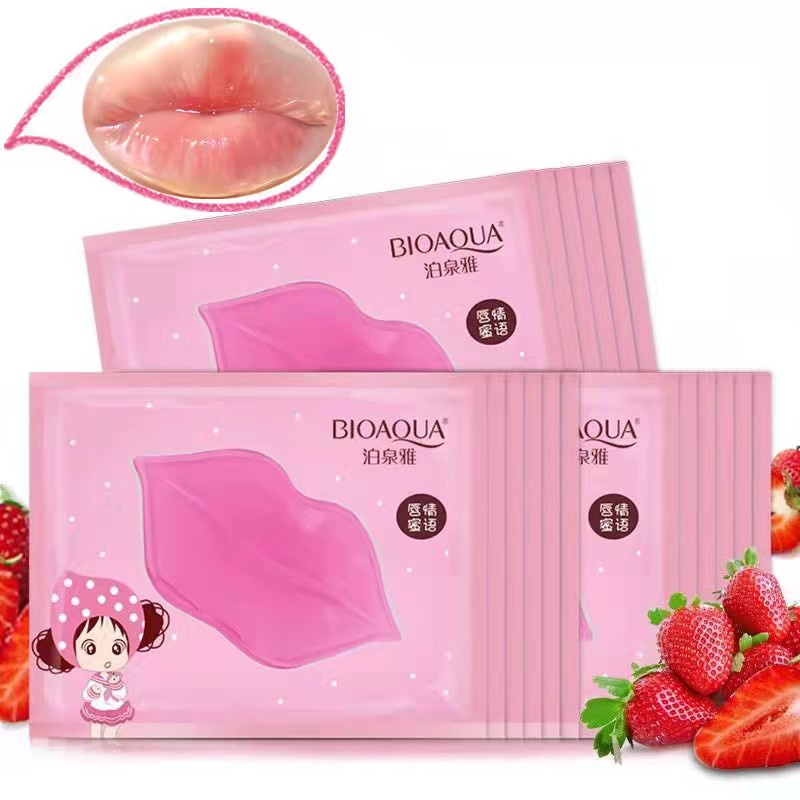 [Hàng mới về] Mặt nạ môi BIOAQUA 8g dưỡng ẩm và tẩy tế bào chết cao cấp