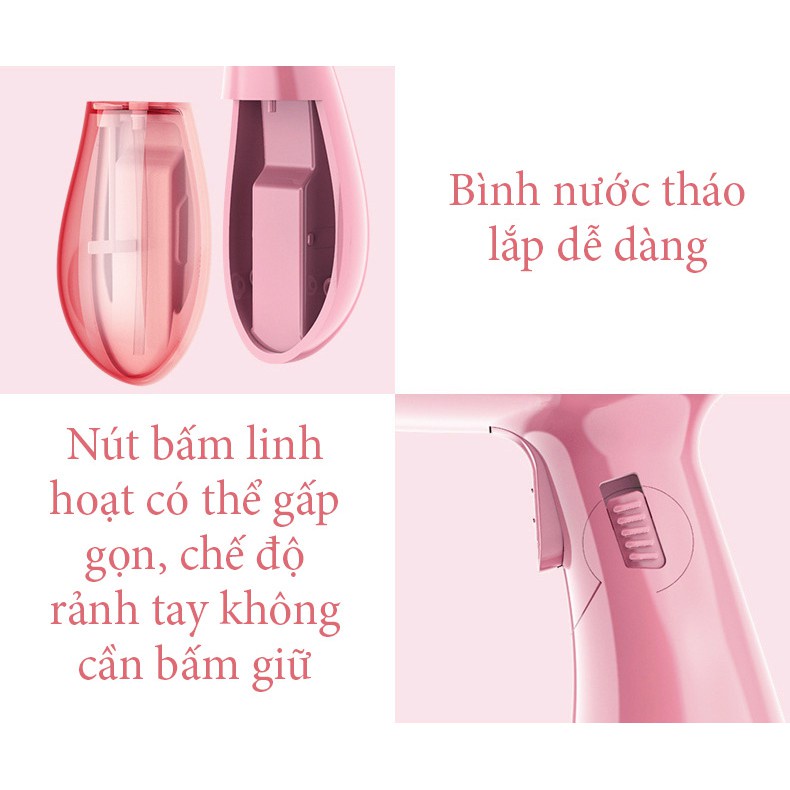 Bàn Là Hơi Nước Cầm Tay Sokany Hồng 1500W - Bàn Ủi Hơi Nước .