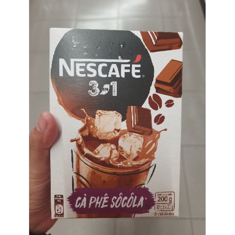 Nescafe socola 3in1/ capuchino caramel 200g (10 gói/hộp)