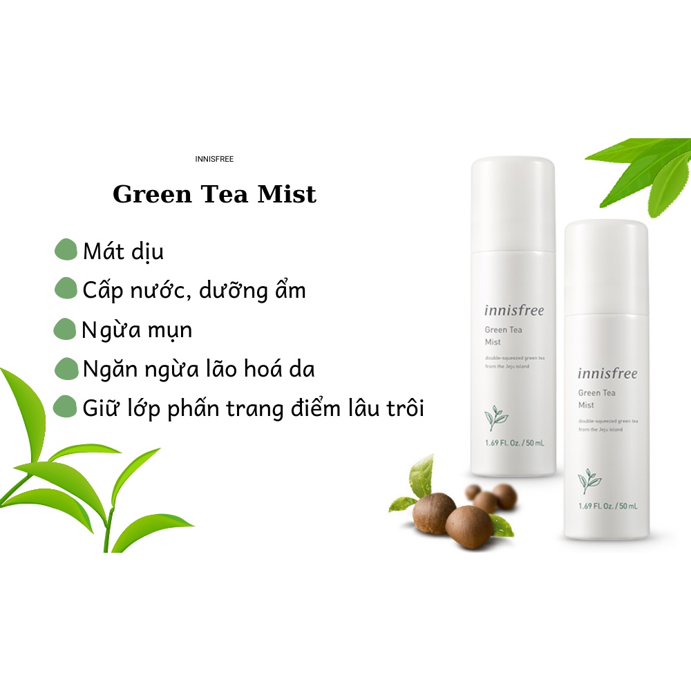 Xịt Khoáng Trà Xanh Innisfree Green Tea Mineral Mist.