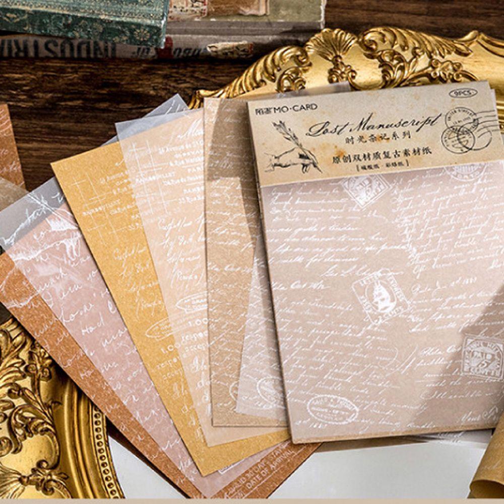 AUGUSTINA Giấy Note Thủ Công DIY Phong Cách Retro Đa Ứng Dụng