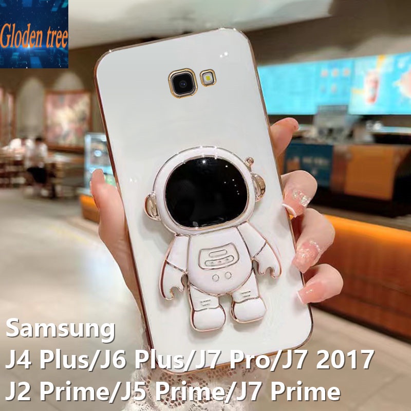Ốp Điện Thoại TPU Mềm Mạ Chrome Sang Trọng Cho Samsung Galaxy J7 Prime J4 Plus J6 Plus J5 Prime J2 Prime J7 2017 J7 Pro