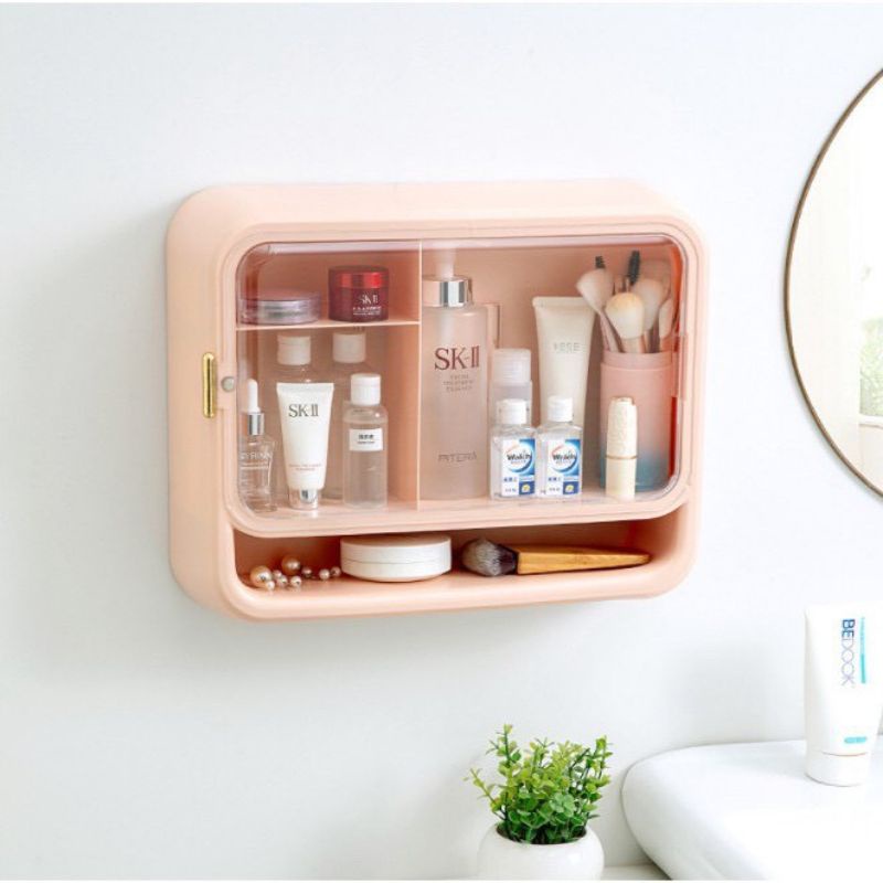 kệ đựng mỹ phẩm treo tường, kiêm tủ thuốc gia đình