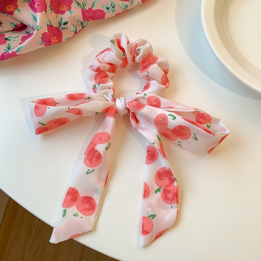 Dây Buộc Tóc Ruy Băng Đính Bóng Lông Dễ Thương Cho Nữ