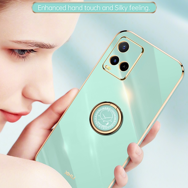 Ốp điện thoại Silicon cạnh vuông viền mạ Koosuk cho VIVO Y21 Y21S Y21A Y21T Y33S Y33T