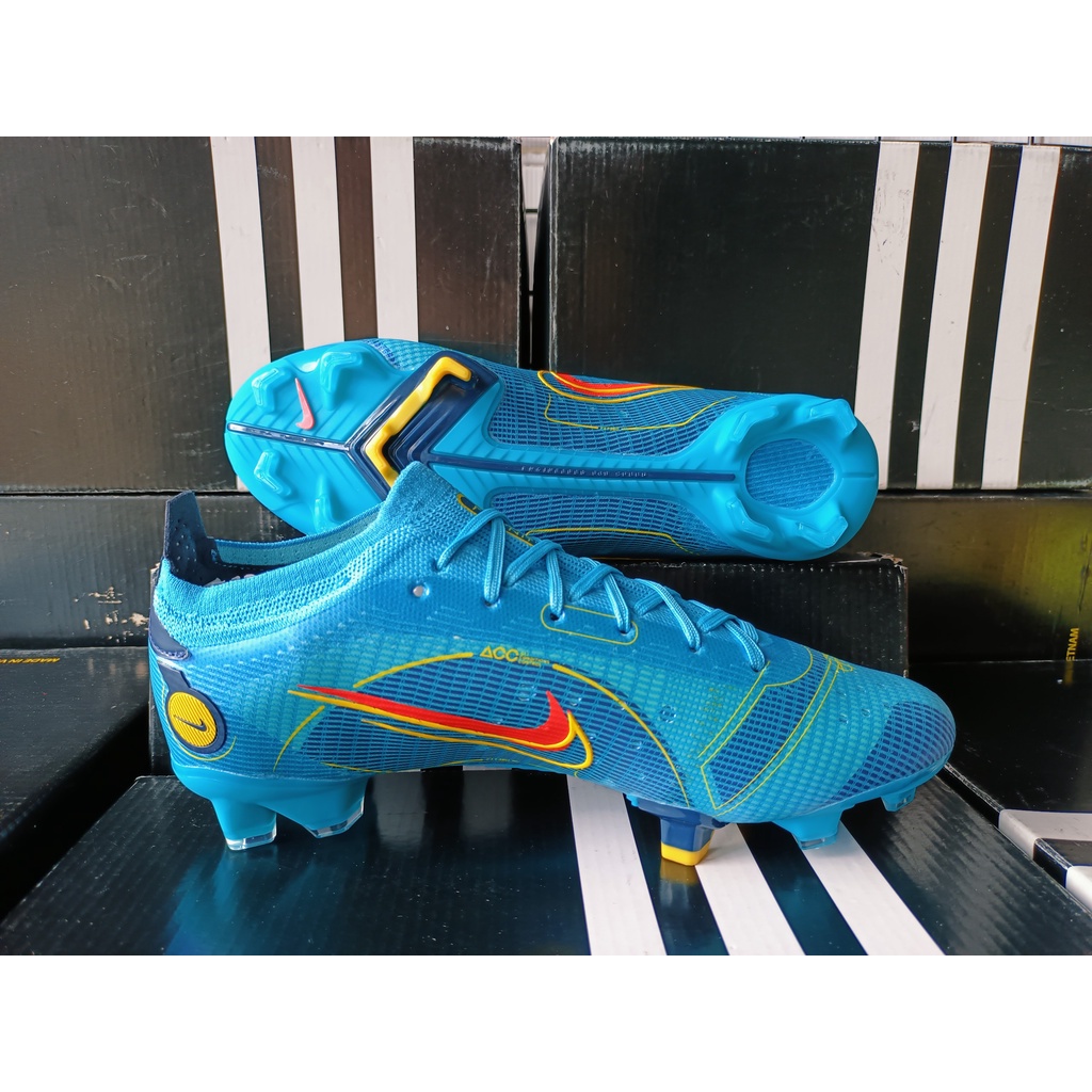 Giày đá bóng sân cỏ tự nhiên Mercurial Vapor 14 Pro FG Xanh Ngọc