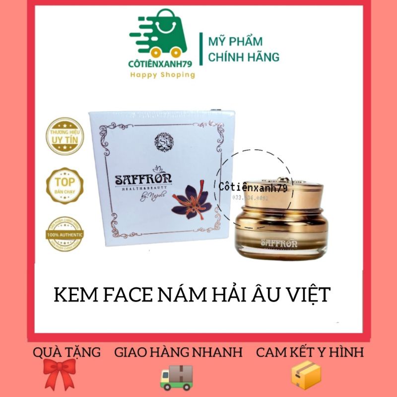 (Chính Hãng) Kem Face Giảm Nám Dưỡng Trắng Da Saffron Napoli Hải Âu Việt - 20gram
