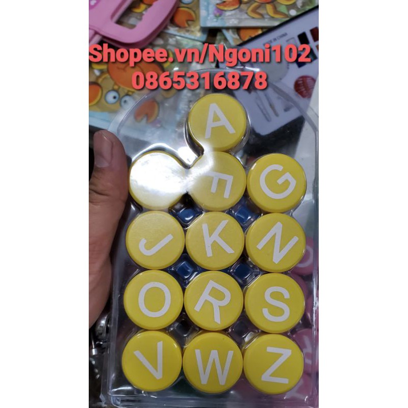 Vỉ 26 viên Nam châm dính bảng hình chữ cái