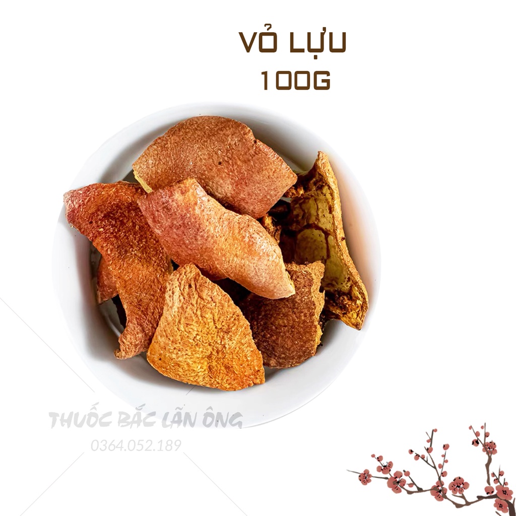 Vỏ lựu khô 100g (Thạch lựu bì hàng loại 1)