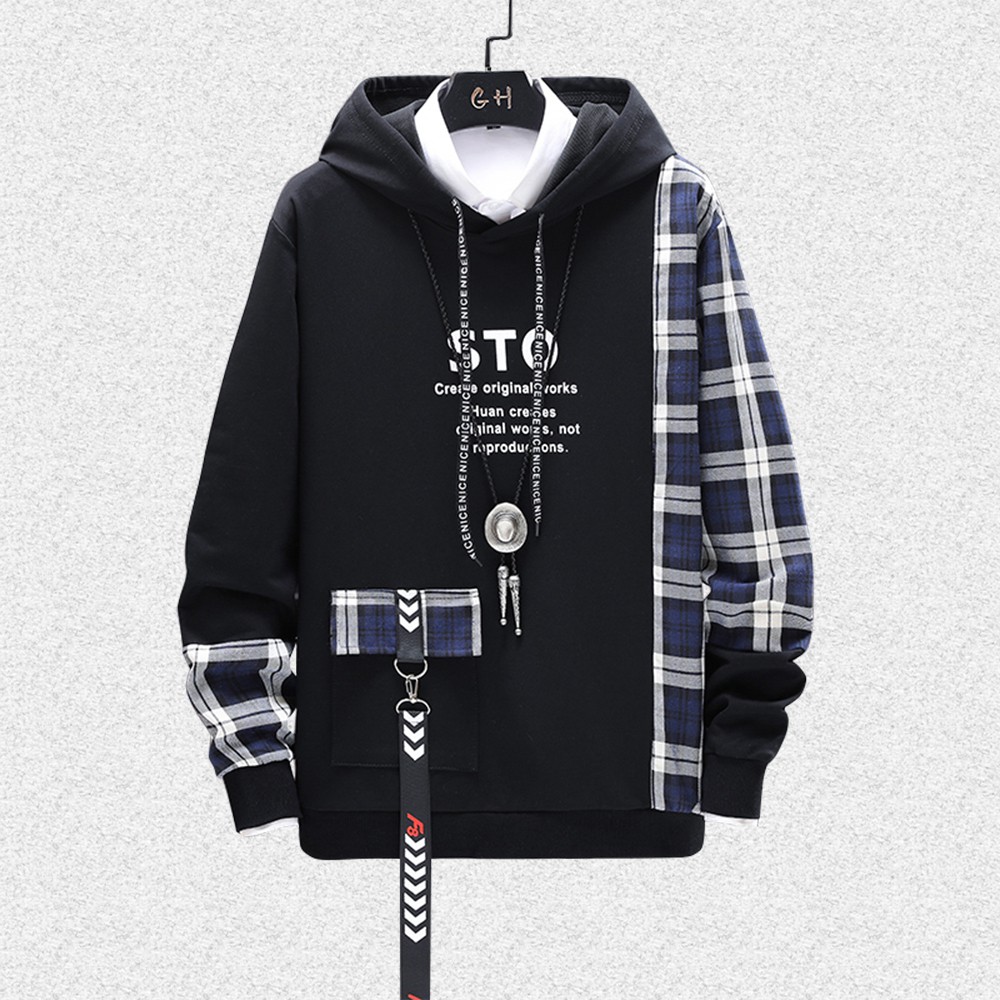 Áo Hoodies Nỉ Nam Thu Đông STO Phối Kẻ Sọc Có Mũ Trùm Đầu Thời Trang SEPTEMBERGIRL1989 AO TOP NAM 122 | BigBuy360 - bigbuy360.vn