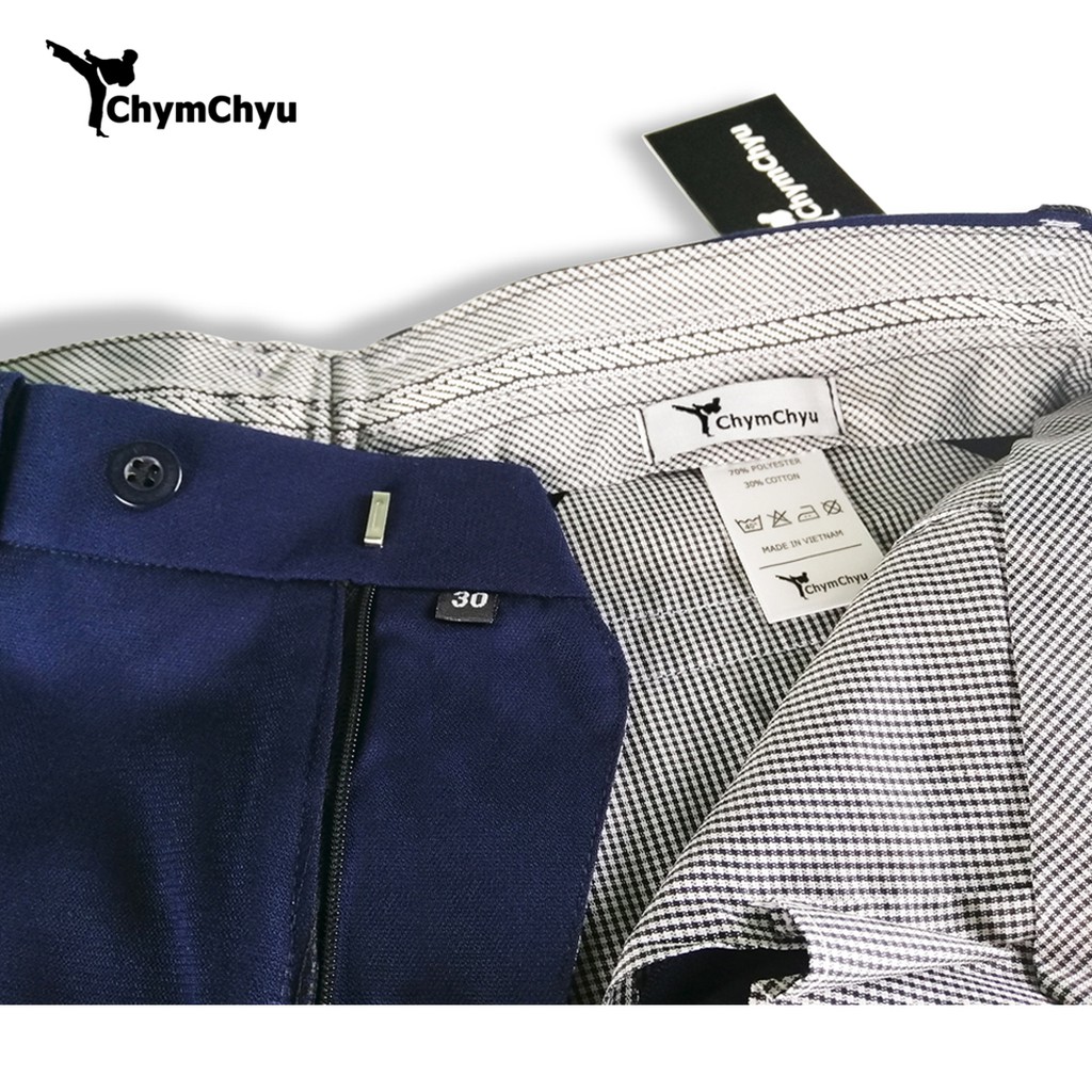 Quần Âu Nam ChymChyu - Vải Poly Cotton Cao Cấp Dáng Vừa Trẻ Trung (Màu Đen, Trắng, Nâu, Ghi, Bạc, Xanh) | BigBuy360 - bigbuy360.vn