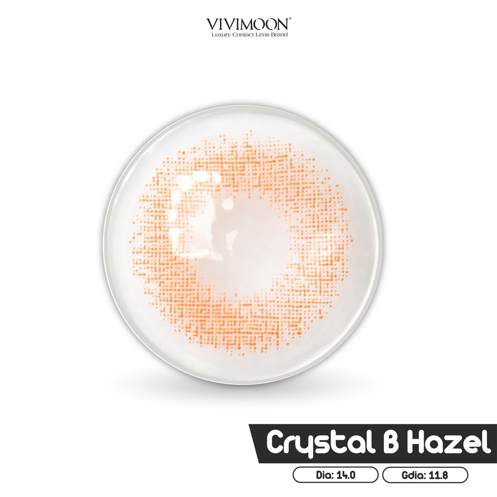 Lens cận màu nâu cánh gián VIVIMOON Crystal B Hazel 11.8 mm