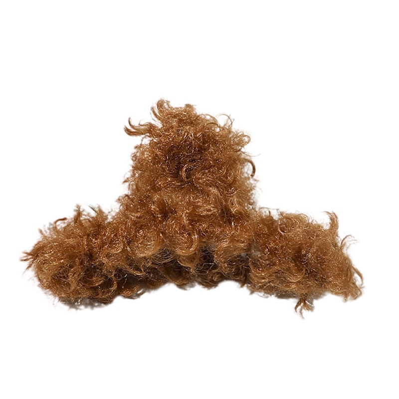 Kẹp Tóc Đuôi Ngựa Cỡ Lớn Bằng Lông Nhung Họa Tiết Da Báo Chống Trượt