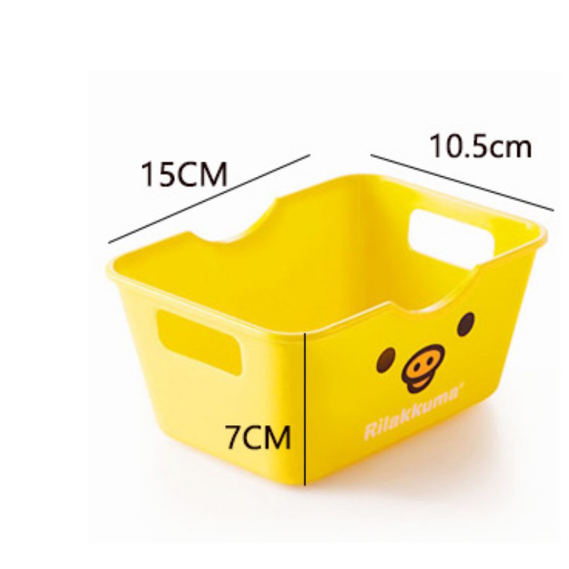 🍉Hộp nhựa đựng đồ tiện ích 15*10,5*7 cm - Hộp nhựa gấu Rilakkuma đáng yêu DUASHOP.