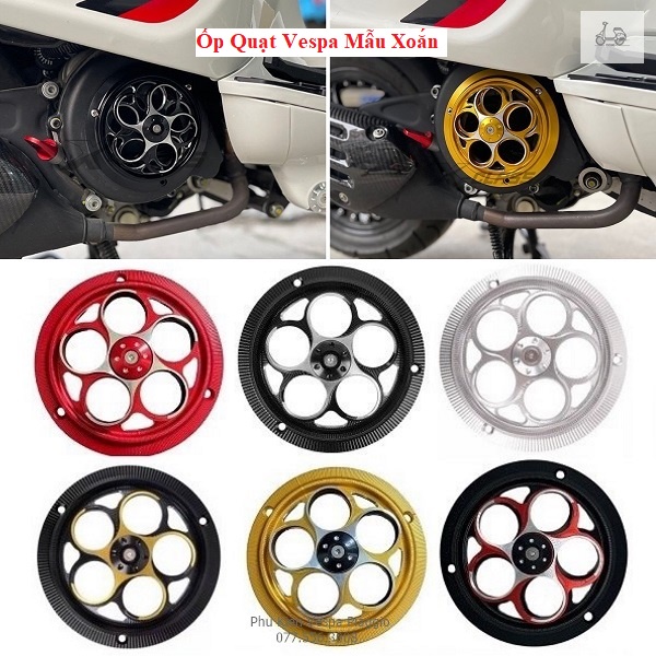 Ốp Quạt Gió Xoay Cho Vespa Hàng CNC Loại Xoay Được