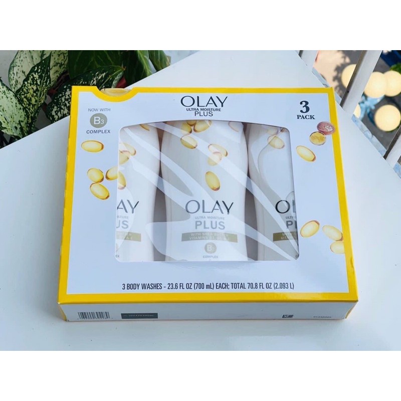 🌰 Set 3 chai Sữa Tắm Olay vàng Ultra moisture Plus+ ( Mẫu mới nhất ạ)