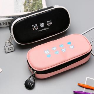 Hộp đựng bút viết dụng cụ học tập thiết kế có khóa 3 số độc đáo tiện dụng dành cho học sinh