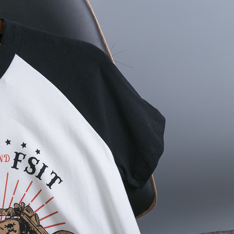 Áo Thun Nam In Hoạ Tiết  Biker Cổ Điển, Tay Áo Raglan Cá Tính, Phong Trần , Bụi Bặm | BigBuy360 - bigbuy360.vn