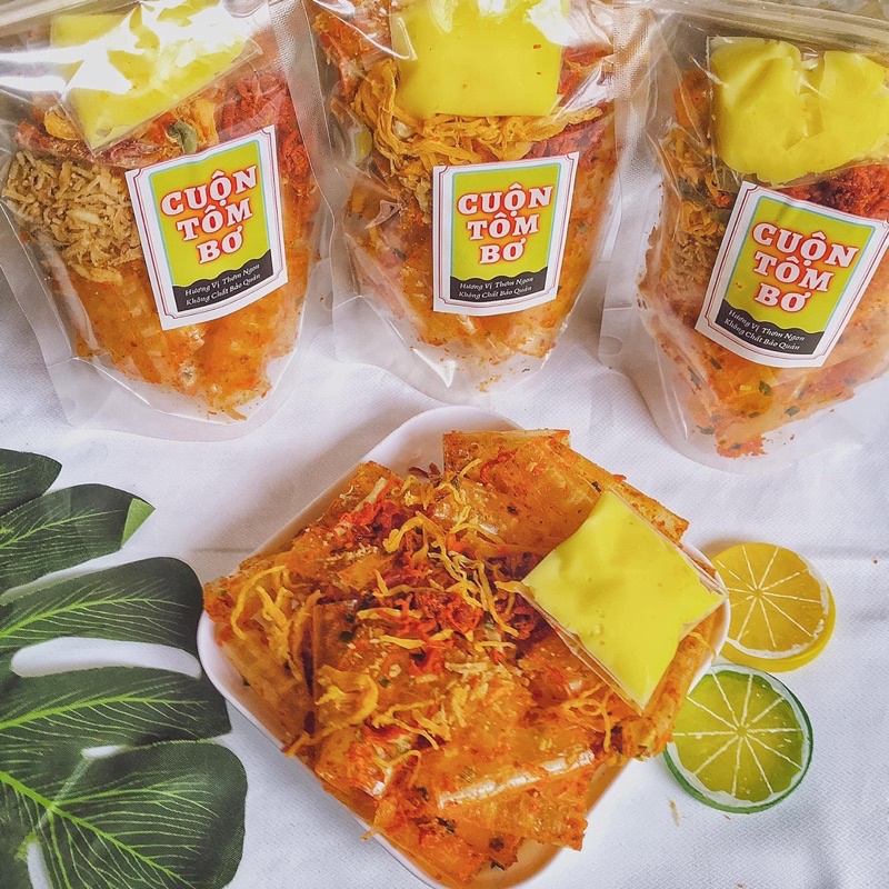 Bánh Tráng cuộn tôm bơ 200gr  túi zip cao cấp - Thèm Gì cũng có