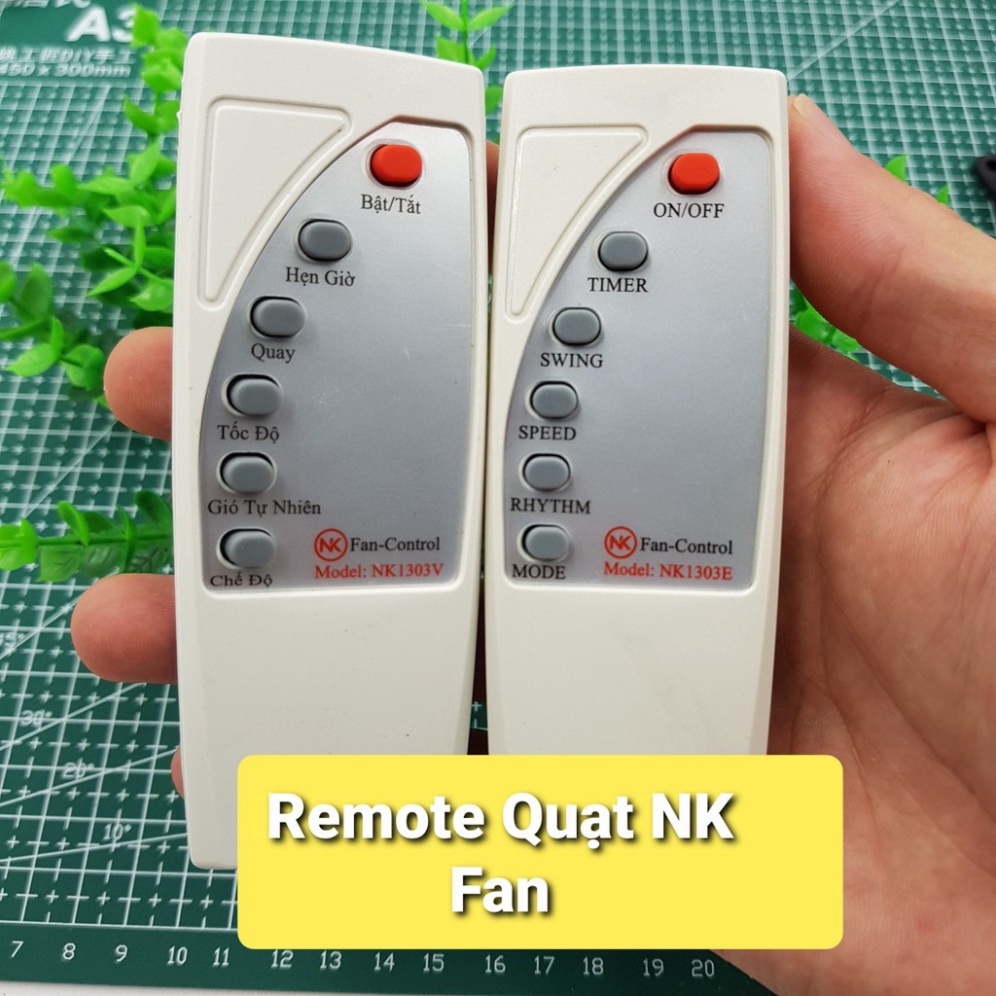 Remote Quạt NK FAN Bản Tiếng Anh Và Tiếng Việt