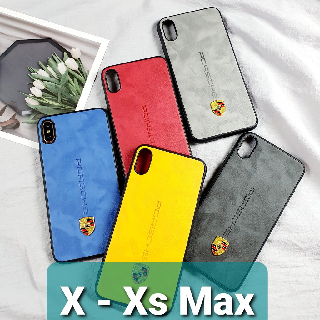 Ốp lưng iphone X/Xsmax vân da siêu xe rẻ đẹp